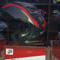 Helmet Jiekai JK-902 FlipUp Dual Visor DOT Approved Black Red&Grey Graphic. 
