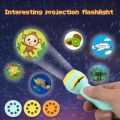 【HOT】 Slide Flashlight Projector Luminous Torch Bedtime Learning Fun Lamp View Images Light Up Toy For Kids Baby Sleeping Story Book. 