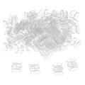 50 Sets Plastic Bra Strap Adjuster Slider Hook Lingerie Buckle Clips Clear. 