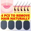 4 PCS Silky Smooth Hair Remover Silk Mat remove unwanted hair permanently at home naturally Simple and painless Wax Shaving. 