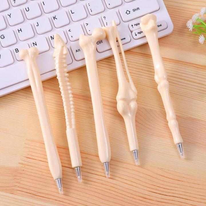 5Pcs Novelty Bone Shape Ball Point Pen Nurse Doctor Student Writing Stationery