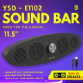 YSD E1102 Original Multimedia Soundbar Dual High-Power Speakers Twin Bass Diaphragms 360° Surround Sound System USB Powered 3.5mm Wired Desktop Speaker for Pro Gaming PC Laptop Monitor LED TV High Fidelity Audio Boost Stereo Soundbar - One Click-Pick. 