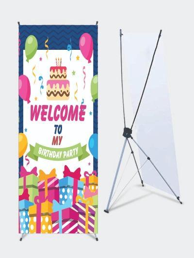 Welcome Birthday Standee (With Stand & Bag)