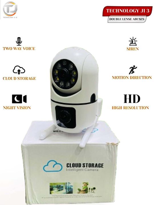 V380 Pro WiFi IP 4MP dual Camera Surveillance Home Security 1080P Wireless Ptz Auto Tracking IR Night Vision