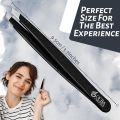 OCBA Professional Slanted Eyebrow Tweezers – Stainless Steel Facial Hair Removal Tweezers For Men & Women. 