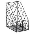 vertical rack metal wire magazine holder desk file folder organizer Magazine Holder document storage compact. 