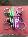 4Pcs Air Jordan Shoes Sneakers Keychain (PACK of 4) - (Black/Purple/Pink/Green) PVC Keychains- AirKick Mini Keychain: Sneaker - Inspired Style for Your Everyday Keys (PACK of 04). 