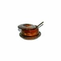 Wooden Square Carving Sugar Pot 4 inches (wood sheesham). 