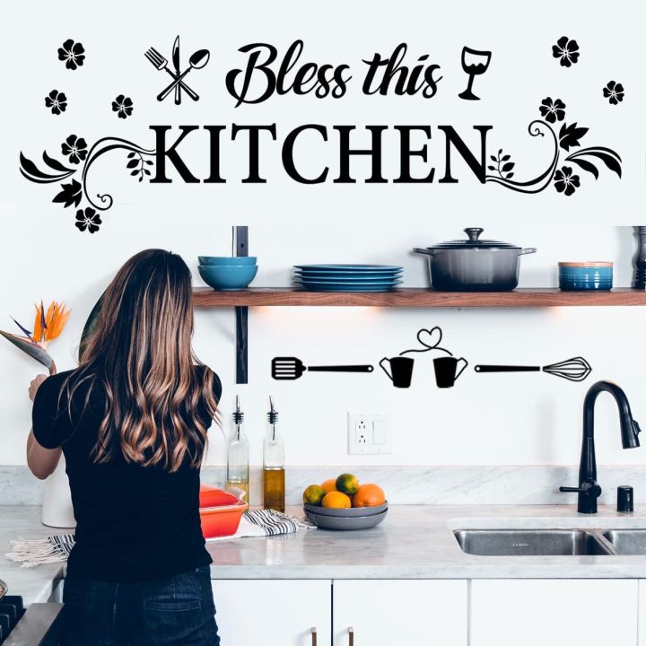 Kitchen%20Wall%20Decor%20Sticker%20Bless%20This%20Kitchen%20Vinyl%20Removable%20Art%20Decal%20for%20Dining%20Room,%20Bar,%20Restaurant,%20Home%20Decor%20-%20Image%202