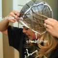 Hair Color Cap - Highlight Cap, Professional Salon Reusable Hair Colouring Highlighting Dye Hat with Hook (Clear). 