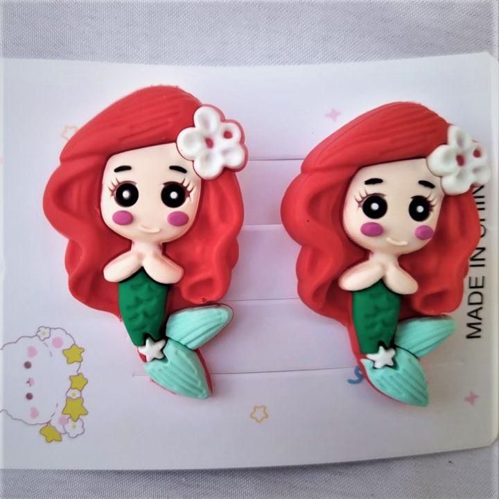 2 Pcs Set Baby Girls Hair Pins Clip Doll Style Assorted Color