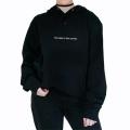 Too late to die black hoodie for women. 