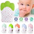 Baby Teething Mitten, 1 Pack Bunny Girl Silicone Teether Glove Toy and Infant Glove. 