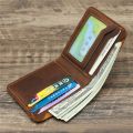 Handmade Leather Wallet Men Retro Short Man's wallet Durable Real Leather Wallet Handmade Breif Cartera Hombre. 