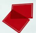 Pack of 2 Red Transparent Acrylic Sheet with 3 sides holes, acrylic sheets 6"x8"  for bags, Knitting & Crochet, Hard plastic sheets for beads bags, acrylic sheets Transparent 3mm, Beads bag accessories, crafting,sheet for bags making. 