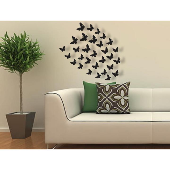 Pack of 30 Wooden Butterflies | 3D Butterfly Wooden Wall Decoration Items for Home, Bedrooms Inspire Kids and Look Decent