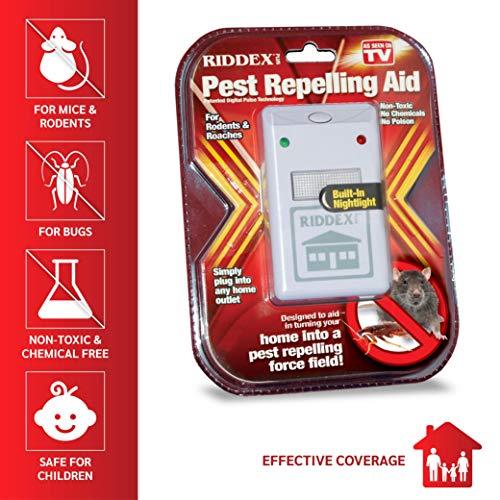 Riddex Plus Pest Repeller for Rodents and Insects, Plug-In Indoor ...