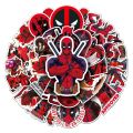 10/30/50pcs Cool Disney Marvel Deadpool Graffiti Stickers Skateboard Laptop Luggage Phone Bike Car Waterproof Sticker Kid Toy. 