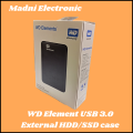 WD Elements USB 3.0 Hard Disk Enclosure - 2.5 Inch SATA External Case for HDD/SSD. 