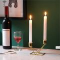 European Style Retro Metal Pillar Long Candle Holder Iron Art Candlestick Display Stand Wedding Party Decor. 