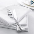 Dockyard White Dinner Napkin, Pack of 12 - 100% Cotton Satin Large Table Napkins. 