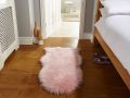Faux Sheepskin Rug Fur Soft Shaggy Hairy Pink Floor Door Mat Home Decor Rug 2ft X 3ft - Quick Shipping. 