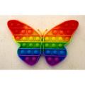 POP Bubble Squeeze Sensory Fidget Toy Pop It Figit Toy Fidget Toys Special Needs Stress Reliever, Push Bubble Gadgets - Rainbow Butterfly. 