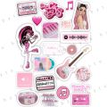 Pink Music Themed Ariana Grande Uncut A6 Sticker Sheet for Girls Kids Journal Scrapbook Phone Cover Laptop Notebook DIY Crafts. 