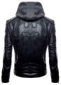 Batman Black Hood Leather Jacket Biker Leather Jacket For Men. 