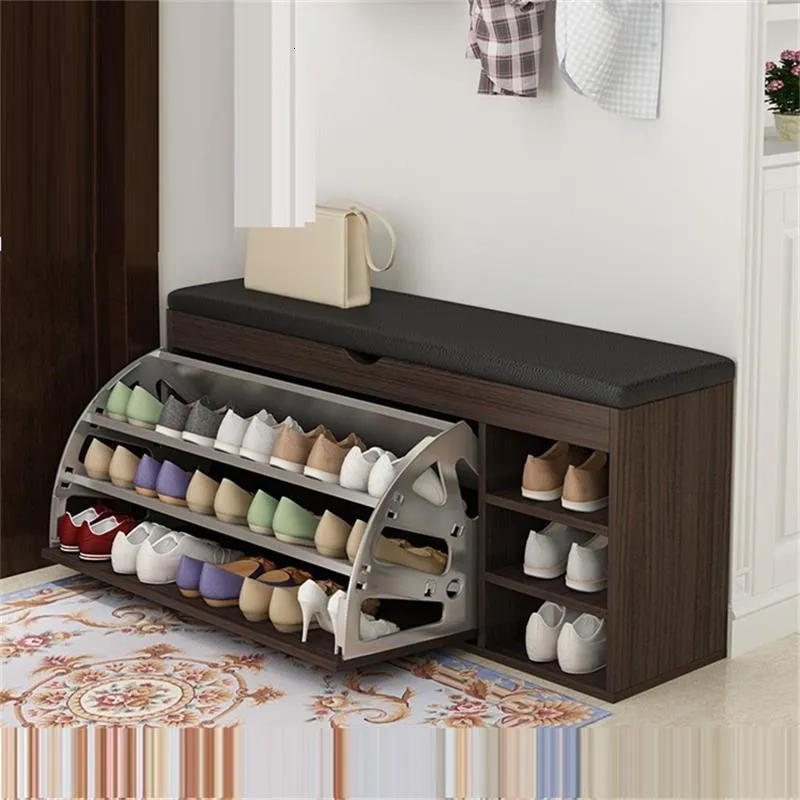 Flip Drawer Shoe Storage Bench Wooden Shoe Rack Pull Down Shoe Storage Cabinet Stand Shoe Rack Organizer Daraz.pk