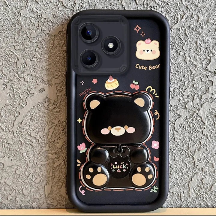 Case%20for%20Realme%20note%2060%20realme%20note%2060X%20phone%20casing%20back%20cover%20Softcase%20Silicone%20shockproof%20Cover%20new%20design%20aesthetic%20Rotatable%20mirror%20Cute%20Bear%20with%20holder%20JTXXZJ01%20-%20Image%202