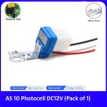 AS-10 Photocell Sensor DC 12V | Auto Light Control | Waterproof | High Sensitivity | Energy Saving | Smart Dusk to Dawn Switch. 