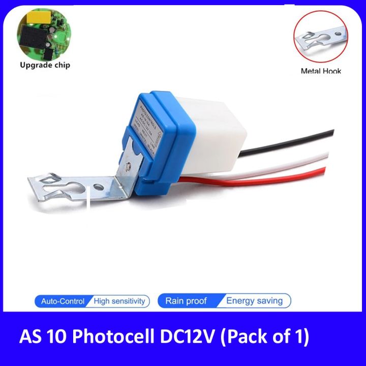 AS-10 Photocell Sensor DC 12V | Auto Light Control | Waterproof | High Sensitivity | Energy Saving | Smart Dusk to Dawn Switch