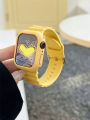 【Pizazzazz】Korea Baby Pink Cute Soft Silicone Sport Band For iwatch 9 7 8 SE 6 5 Girl Strap For Apple Watch 41mm 40mm 38mm 42 44 45mm 49mm. 