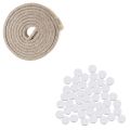 1 Pcs Self-Stick Heavy Duty Felt Strip Roll, Creamy-White & 48 Pcs Self-Stick Furniture Round Felt Pads. 