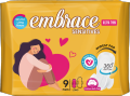 Embrace Sensitives Ultra Thin Sanitary Pads Long 9 Pads. 