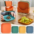 8 Pcs Multi-function Spit Bone Heart Shape Plate Set Dish Household Food Grade Plastic Spit Bone Dish Hearts Plate Set Dining Table Garbage Plates Small Plates Snakes Plate for Snacks. 