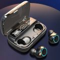 Original Branded M30 TWS Wireless Earbuds Touch Control Bluetooth-Compatible 5.1 Earphones | Finger Touch Control Noise Cancellation with LED Display Sport Earphones with Power Bank, in Ear Base with Built Mic. 