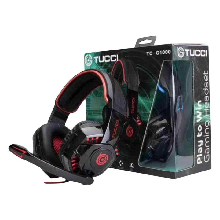Tucci TC-G1000 wired gaming Headset with Mic Black/Red
