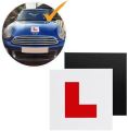 L Plates, 2 Packs Fully Magnetic Red L Plates Learner Drivers, Stick On Adhesive L License Plate for Car Motorbike with 1 pc free 5x5 inch parking sticker. 