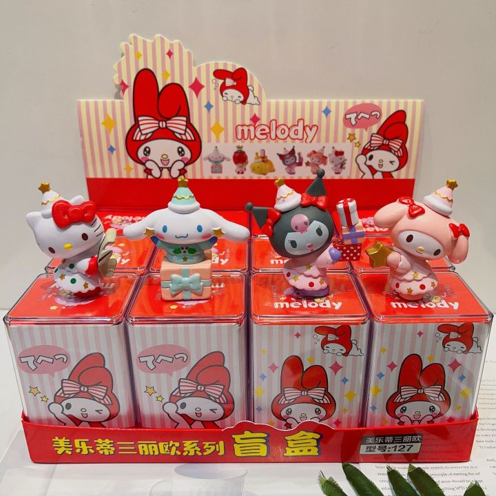 New Cartoon Sanrio Blind Box Cute Kuromi Doll Decoration Melody Handmade Model Children's Day Gift