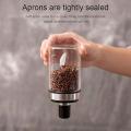 Clear Glass Jar with Lid and Spoon Attached for Home and Kitchen, sugar bowl, condiment container, Spice Storage. 