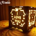 Customized Wooden LED Light Box - Special wooden Anniversary Gift For Love. 