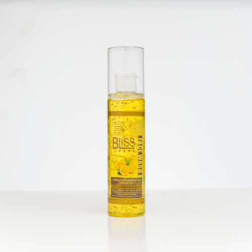 Bliss Pure Anti Ageing Face Wash | Lemon Extracts | Anti Aging | Brighten Skin Tone | Remove Oil and Dirt | Deep Cleanser | Wrinkles Improver | 160ml