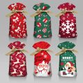 5/10Pcs New Year 2022 Candy Bag Santa Gift Bag Snowflake Crisp Drawstring Bag Merry Christmas Decorations For Home Noel Present. 