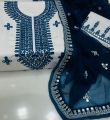 Most Beautiful woman Luxury Dresses  Stuff cotton   Cross stitch 9 mm embroidery  dopatta krincle shafoon 9 mm cross stitch karhai    3 PC. 