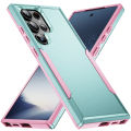 Samsung Galaxy S24 Ultra Protection Case Green Pink Back Cover Mobile Protector. 