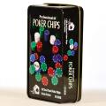 100 Pieces Poke Chips Poke Game 100 Chips Dealer Button Chip Holder and Tin Storage Box Set. 