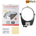 81007-AP LED Light Head-mounted Electronic Repair Magnifying Glass Tool LED Magnifier Glass. 