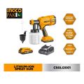 INGCO - Lithium-Ion Paint Spray machine 20v (WITH battery and charger). 